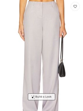 REVOLVE High Rise Gray Pin Striped MARGO Pant